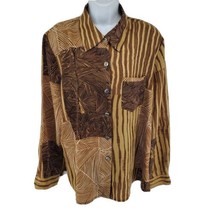 Kathy Che Blouse Top Size 16 Vintage Button Down Shirt Long Sleeve - $23.71