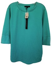 Jane and Delancey Women&#39;s Blouse Top Vintage Look Relax Fit Size S Aqua Green - £19.46 GBP