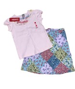 Gymboree Vintage Blouse &amp; Skirt Girls Patchwork Skirt &amp; Top Outfit 4T - £13.76 GBP