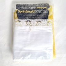 Vtg Springmaid 2 Standard Pillowcases 20x26 Chiffon Collection Floral La... - €10,26 EUR