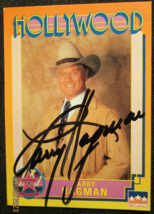 LARRY HAGMAN AS J.R.EWING (DALLAS) HAND SIGN AUTOGRAPH TRADE CARD (CLASS... - £167.12 GBP