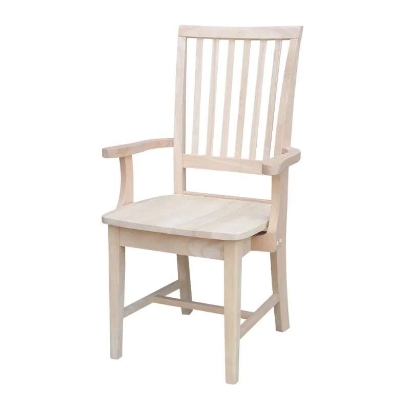 Wood Mission Side Chair with Arms - 39.2&quot;H - £288.69 GBP