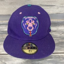 New Era 59Fifty Mishka Death Adder Hat Fitted Cap Size 7 5/8 Purple Bear - $36.63