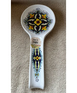 Nova Deruta Ceramic Glazed Spoon Rest In White Blue Yellow New Made in I... - £14.93 GBP