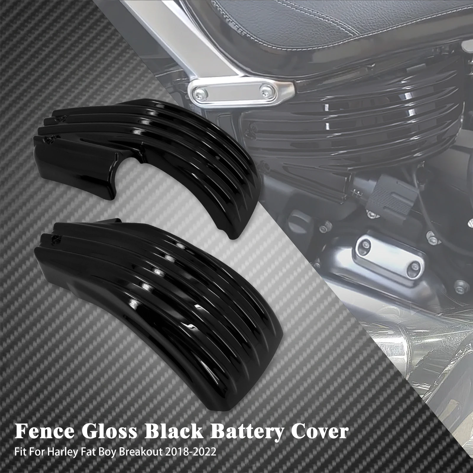 Motorcycel Black Left Right Side Battery Fairing Cover  Harley Softail Breakout  - £158.22 GBP