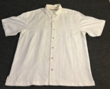 Tommy Bahama Hawaiian Floral Silk Button Down Shirt White Men&#39;s Size Large - £15.64 GBP