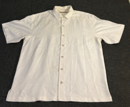 Tommy Bahama Hawaiian Floral Silk Button Down Shirt White Men&#39;s Size Large - £15.59 GBP