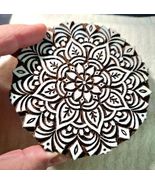 Large Wooden Handmade Printing Stamp Block Decorative Textiles Crafts Ta... - $29.00