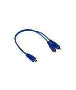 STINGER RCA Y 2M-1F BLUE INTERCONNECTS (6&quot;) - $34.13 CAD
