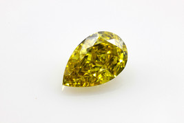 Vivid Yellow Diamond  - 1.01ct Natural Loose Fancy Deep Yellow  GIA Pear... - £7,401.80 GBP
