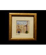 Original Miniature Watercolor Jerusalem Jaffa Gate (David’s Gate) Framed... - $4.99