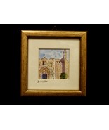 Original Miniature Watercolor Jerusalem Jaffa Gate (David’s Gate) Framed... - £3.98 GBP