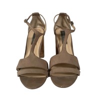 Steven By Steve Madden Size 8M Olyvia Tan Suede Sandals w/ Chunky Heel - £10.02 GBP