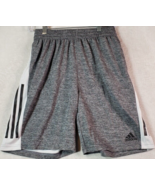 adidas Shorts Boys Size Large Gray Polyester Pleated Front Elastic Waist... - $282.50 MXN