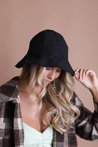 Black Cotton Urban Bucket Hat - $24.75