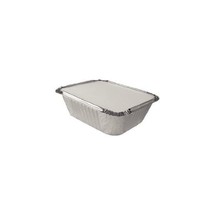 50 x No1 SMALL ALUMINIUM FOIL TAKEAWAY FOOD CONTAINERS + 50 LIDS  - £15.31 GBP