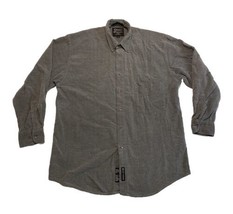 Muskoka Lakes Corduroy Long Sleeve Button Down Shirt Gray Mens Medium Vi... - £11.34 GBP