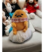 Sanrio, GUDETAMA, 9&quot; Plush, THE LAZY EGG, With Scarf, Christmas, Holiday... - £7.57 GBP