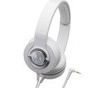Audio Technica Solid Bass ATH-WS33X Closed-back Dynamic Headphones, White - $54.55