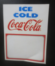 ICE COLD COCA-COLA PRICE DECAL SHEET 8 X 6 INCHES - $0.99