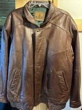 Redhead outdoor tradition Mens brown soft leather jacket size LT Long Sl... - $49.50
