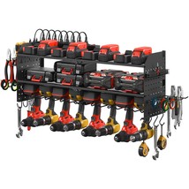 Large Pegboard Power Tool Organizer With Charging Station, 8 Drills Driver And T - £122.29 GBP