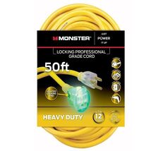 Monster Just Power It Up Outdoor 50 ft. L Yellow Extension Cord 12/3 SJTW - $99.95