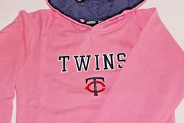 Nwt Adidas Genuine Mlb Merchandise Minnesota Twins Youth Pink Pullover Hoodie - £11.19 GBP