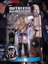 2008 WWE JAKKS PACIFIC RUTHLESS AGGRESSION SERIES 37 FESTUS FIGURE SIGNED - £77.31 GBP