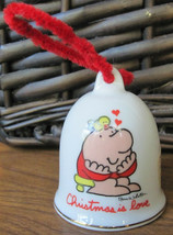 Vintage Ziggy Ceramic Mini Bell Christmas is Love Made in Japan - £15.79 GBP