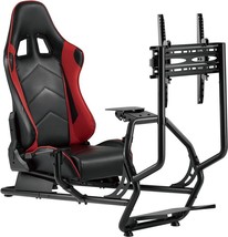HIGH-END Driving Game Sim Racing Frame &amp; Seat Wheel Pedals Xbox PS PC Console F1 - £384.35 GBP