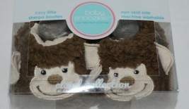Baby Snoozies 1300Monk Brown Tan Cozy Sherpa Booties Monkey Size 0 to 3 Months image 2