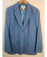 Pendleton 100% Virgin Wool Blue Lined Blazer Jacket Women&#39;s Size 10  Vib... - £18.37 GBP