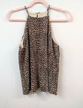 Sunday in Brooklyn WM XS Shirt Leopard Print Sleeveless Pullover Pleated Lined - $14.50