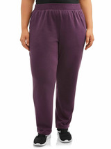 Terra &amp; Sky Women&#39;s Purple Fleece Active Sweat Pants Size 5X 32W-34W - £28.41 GBP
