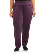 Terra &amp; Sky Women&#39;s Purple Fleece Active Sweat Pants Size 5X 32W-34W - £27.35 GBP