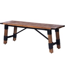 Mod Industrial Rustic Wood Bench - $10,108.92 MXN
