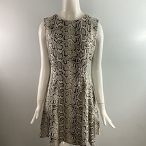 NWOT Nanette Lepore Womens Snake Print Sleeveless Fit &amp; Flare Dress Multi Size 2 - £27.31 GBP
