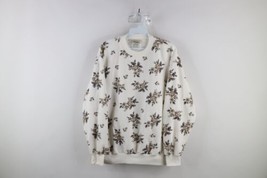 Vtg 90s Country Primitive Womens XL All Over Print Flower Crewneck Sweatshirt - £37.16 GBP