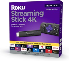Roku Streaming Stick 4K/HDR/Dolby Vision Streaming Device with Roku Voice Remote - $46.99