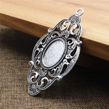 Fit 18x25mm Oval cabochons  Vintage Glass cameos Frame Settings Bezel Tray For D - £13.28 GBP