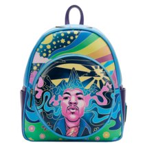 Jimi Hendrix - Psychedelic Glow Landscape Zip Mini Backpack by LOUNGEFLY - £66.00 GBP
