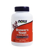 NOW Foods Brewer&#39;s Yeast 650 mg., 200 Vegetarian Tablets - $199.65 MXN
