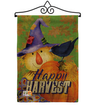 Happy Harvest Scarecrow Burlap - Impressions Decorative Metal Wall Hanger Garden - £27.15 GBP