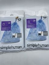 2 Simple Human 20L Custom Fit Recycling Liners Bags D 20 ct each 40 ct t... - $0.97