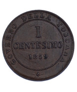 1859 Italian States Tuscany 1 Centesimo, UNC Condition C# 81 - $142.56 CAD