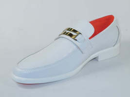 Men's TAYNO Shoes The Caprio C TAYNO Crocodile Print Bit Loafer White image 3