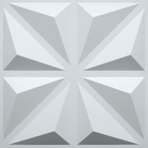 Dundee Deco 3D Wall Panels - Contemporary Geometric Paintable White PVC Wall Pan - £5.84 GBP+