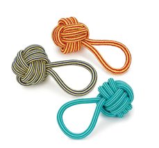 MPP Dog Toy Rope Ball with Handle Tug Toss for Strong Chewers Assorted C... - £11.94 GBP+