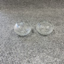 VTG KIG Malaysia Clear Glass Dish Bowl Depression Style Candy Nut Lid Set Of 2 - £45.66 GBP